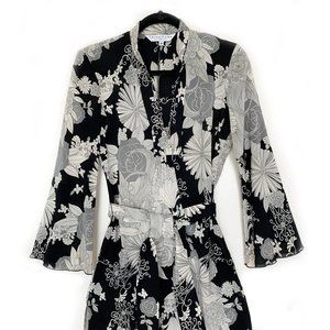 Trina Turk Black and White Floral Dress